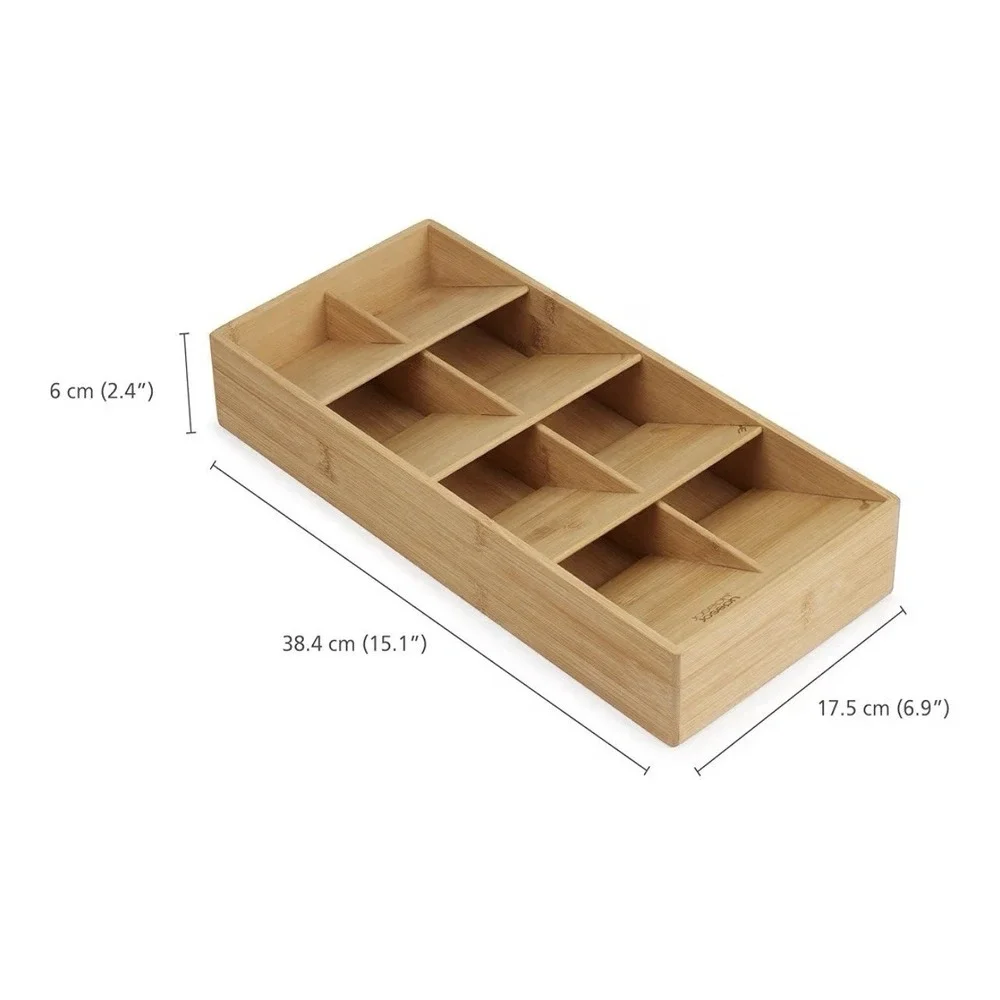 Joseph Joseph Bamboo Cutlery Drawer Organizer Set 5 & 8 Compartments